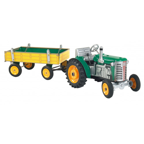 Traktor ZETOR s valníkem zelený – kovové disky
