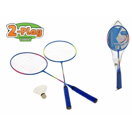 Badmintonové rakety 62,5cm 2-Play 2ks s košíčkem v síťce