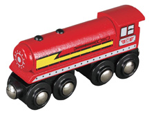 Parní lokomotiva – červená