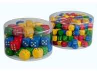 Hrací kostky v tubusu 25mm (50ks)